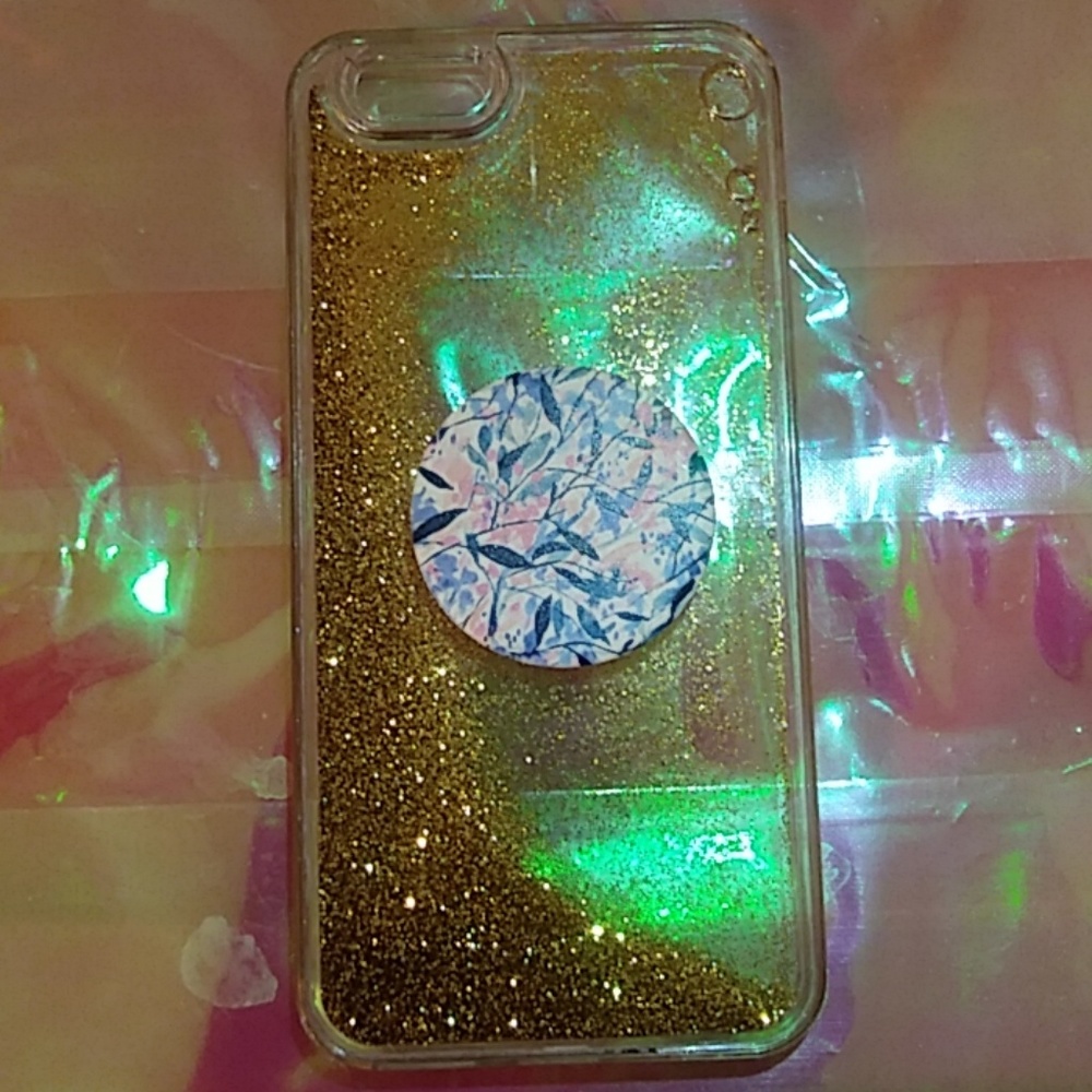 Gold glitter phone case - iphone 6